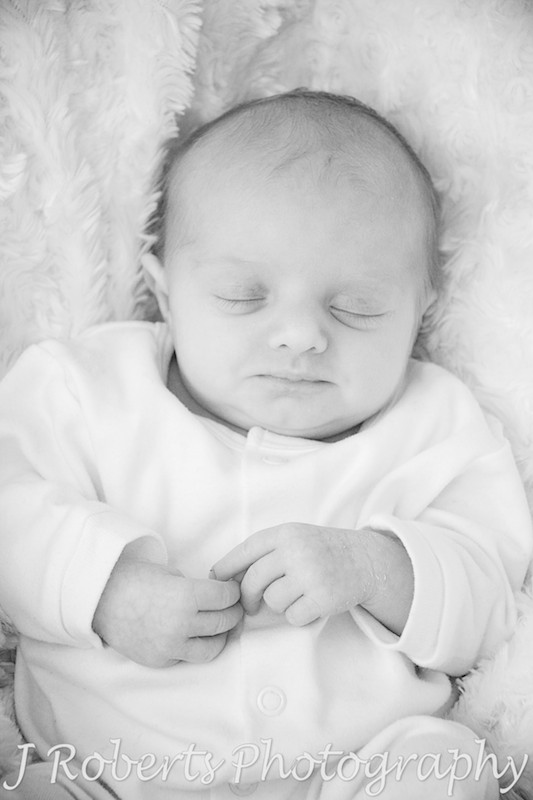 peaceful sleeping baby - baby portrait photography sydney
